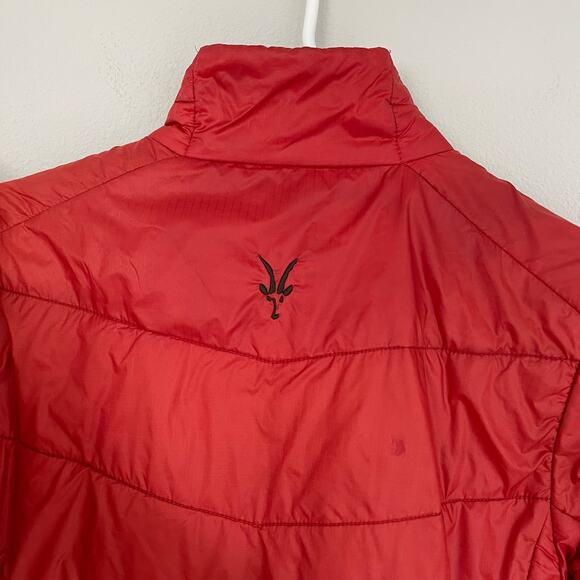 Ibex Wool Aire Orange Red Merino Wool Loft Puffer Jacket - Picture 3 of 11